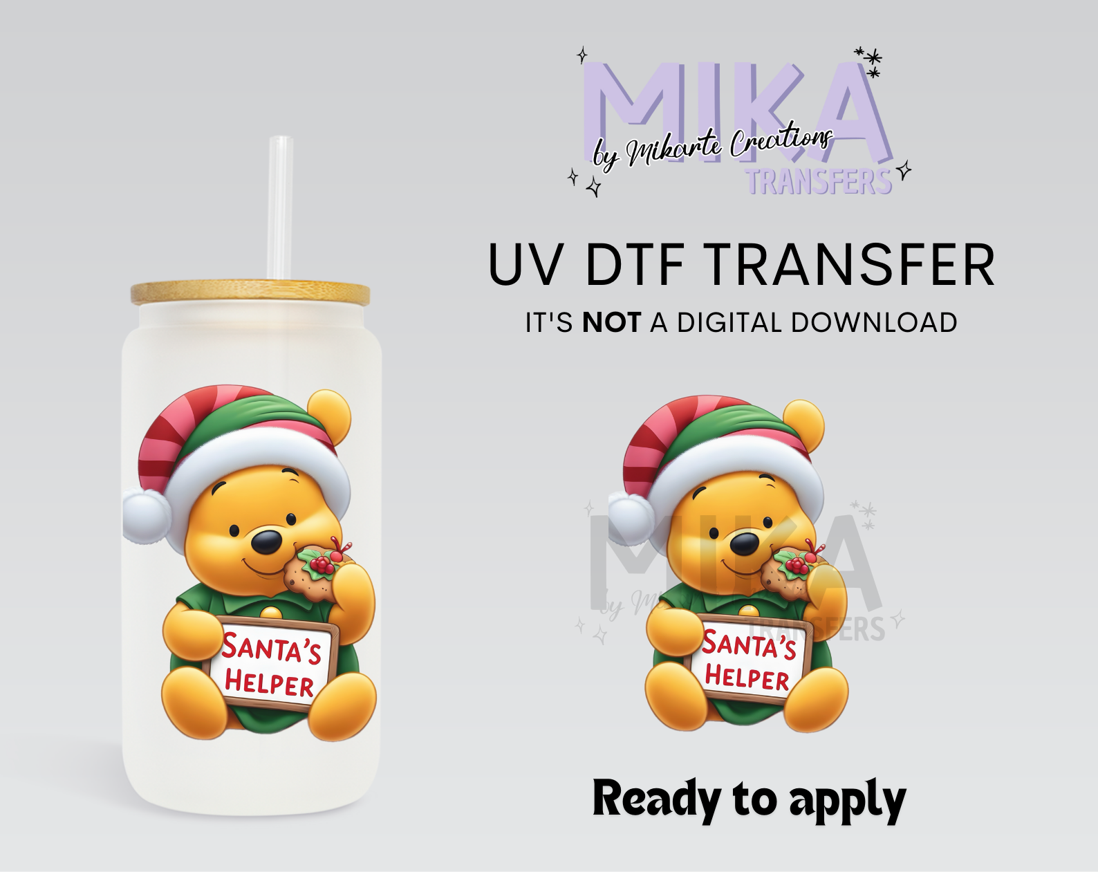 Ayudante de Santa | Calcomanía UV DTF