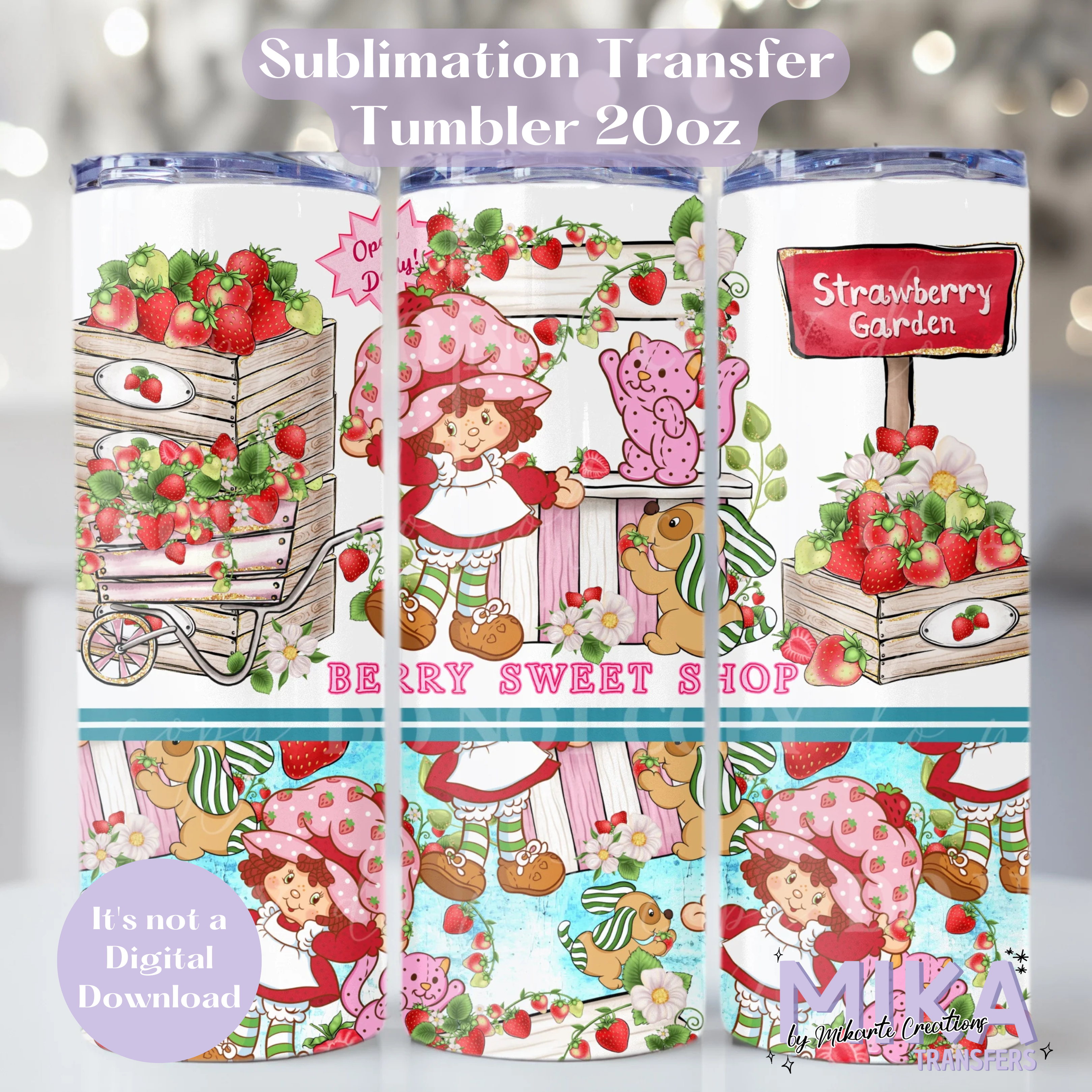 Berry Sweet Shop | Tumbler Sublimation Transfer