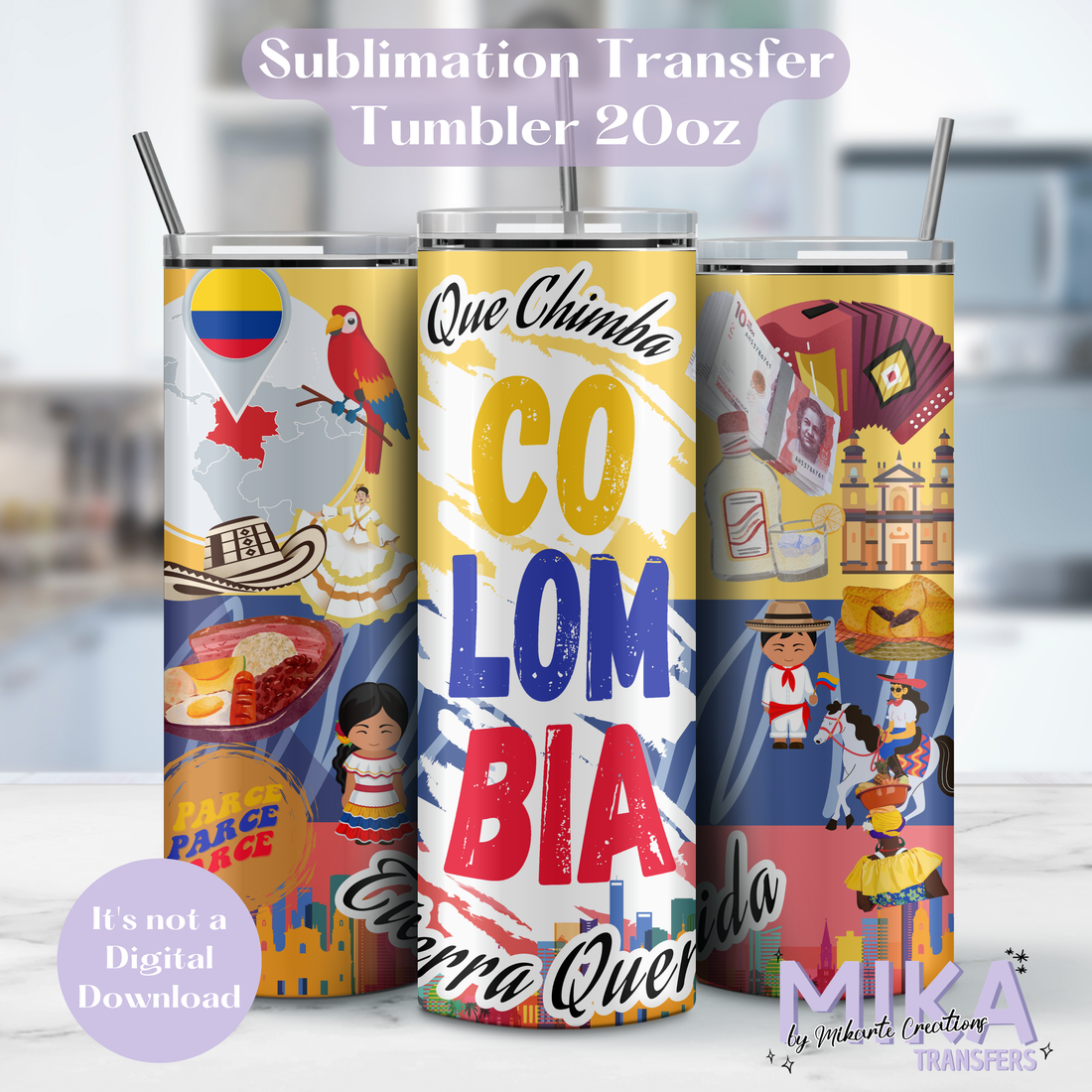 Colombia | Tumbler Sublimation Transfer
