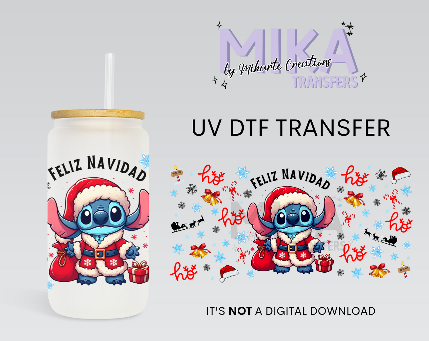 Feliz Navidad Alien | UV DTF Wrap