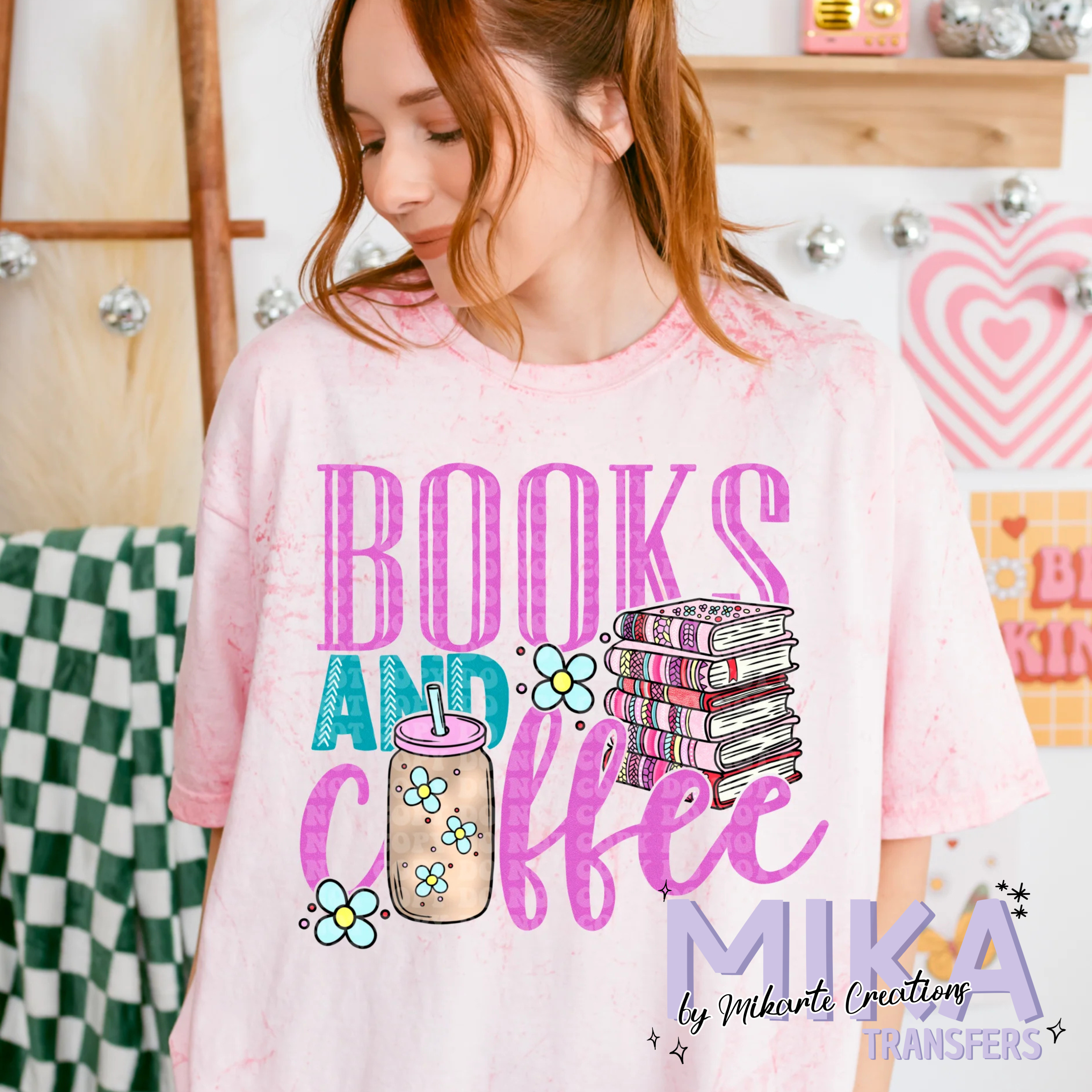 Books and Coffee | DTF Transfer