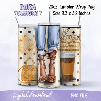 Chica | Diseño digital PNG para vaso térmico