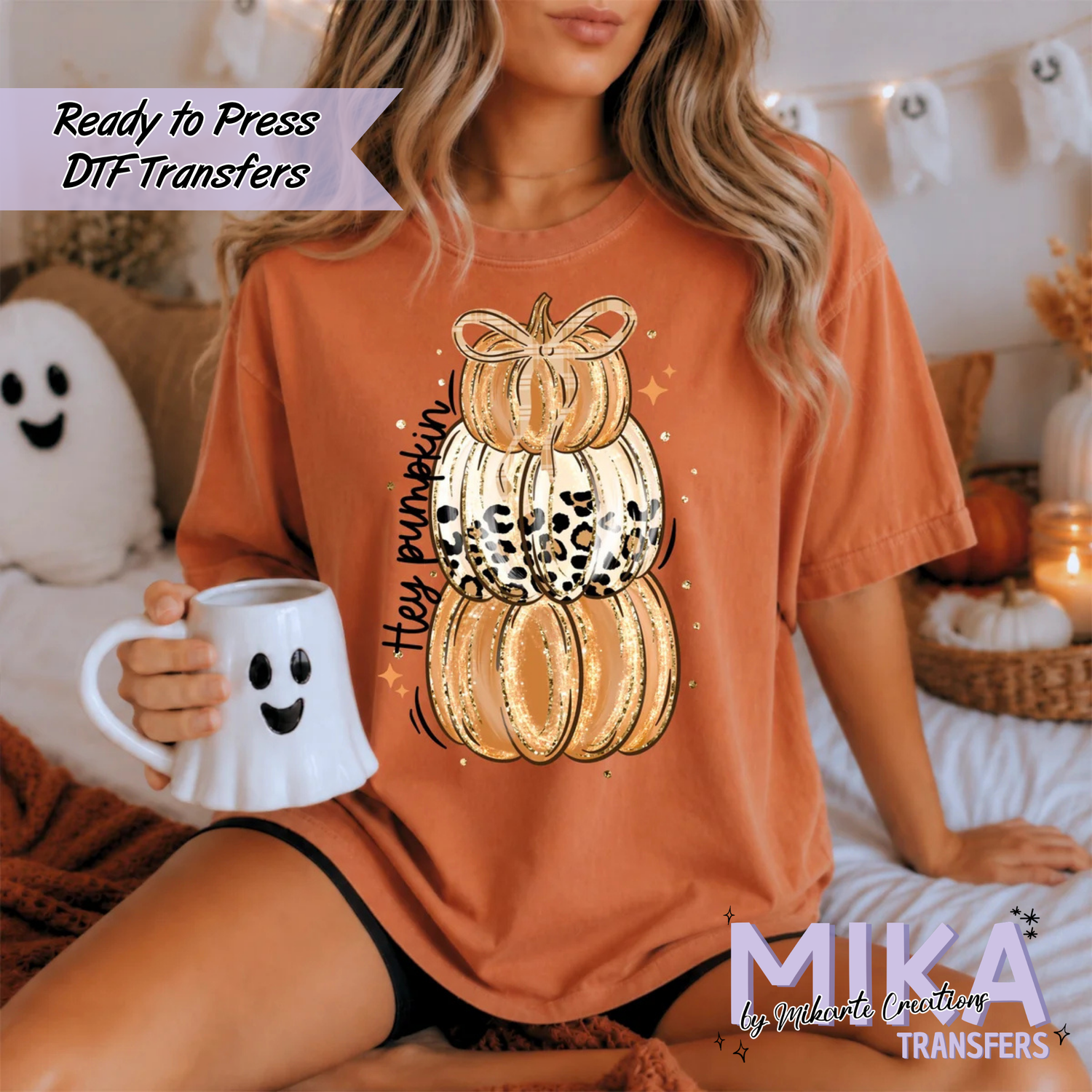 Hey Pumpkin Stacked | DTF Transfer