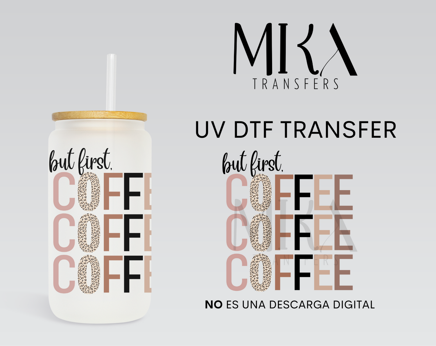 But Firts Coffee UV DTF Decal