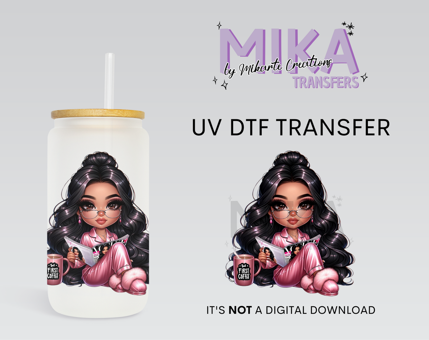 Chibi Dolls Cozy Morning | UV DTF Decal