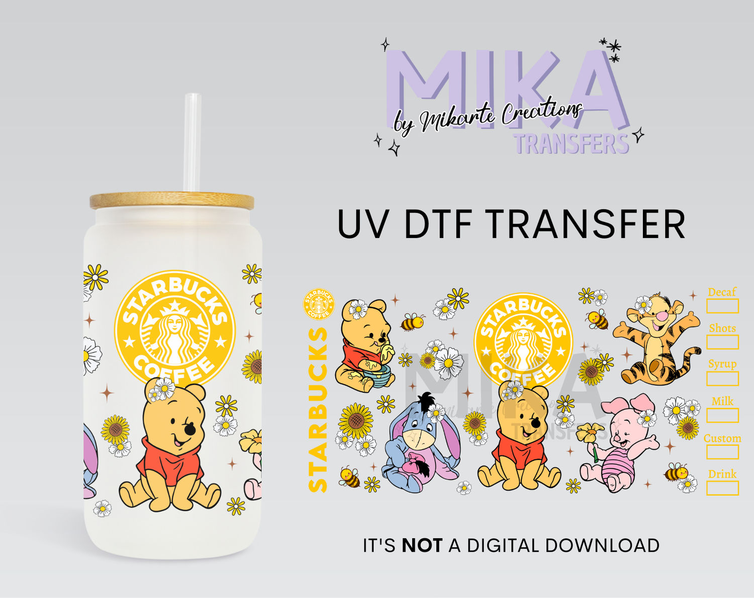 Bear Coffee | UV DTF Wrap