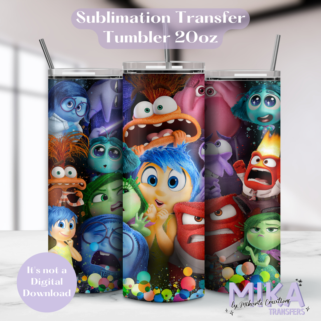 Colorful Emotions - Tumbler Sublimation Transfer