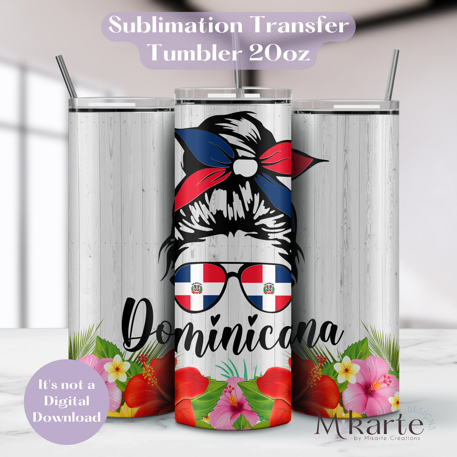 Dominicana  - Tumbler Sublimation Transfer