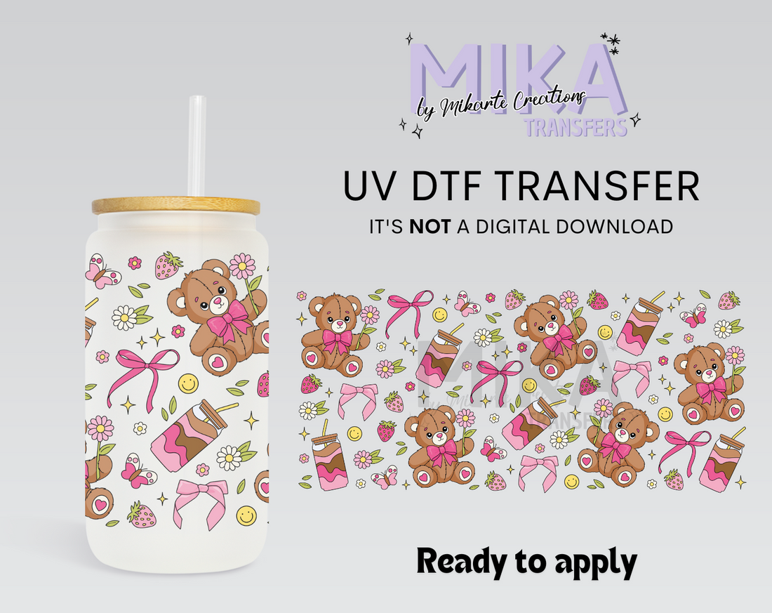 Teddy And Coffee | UV DTF