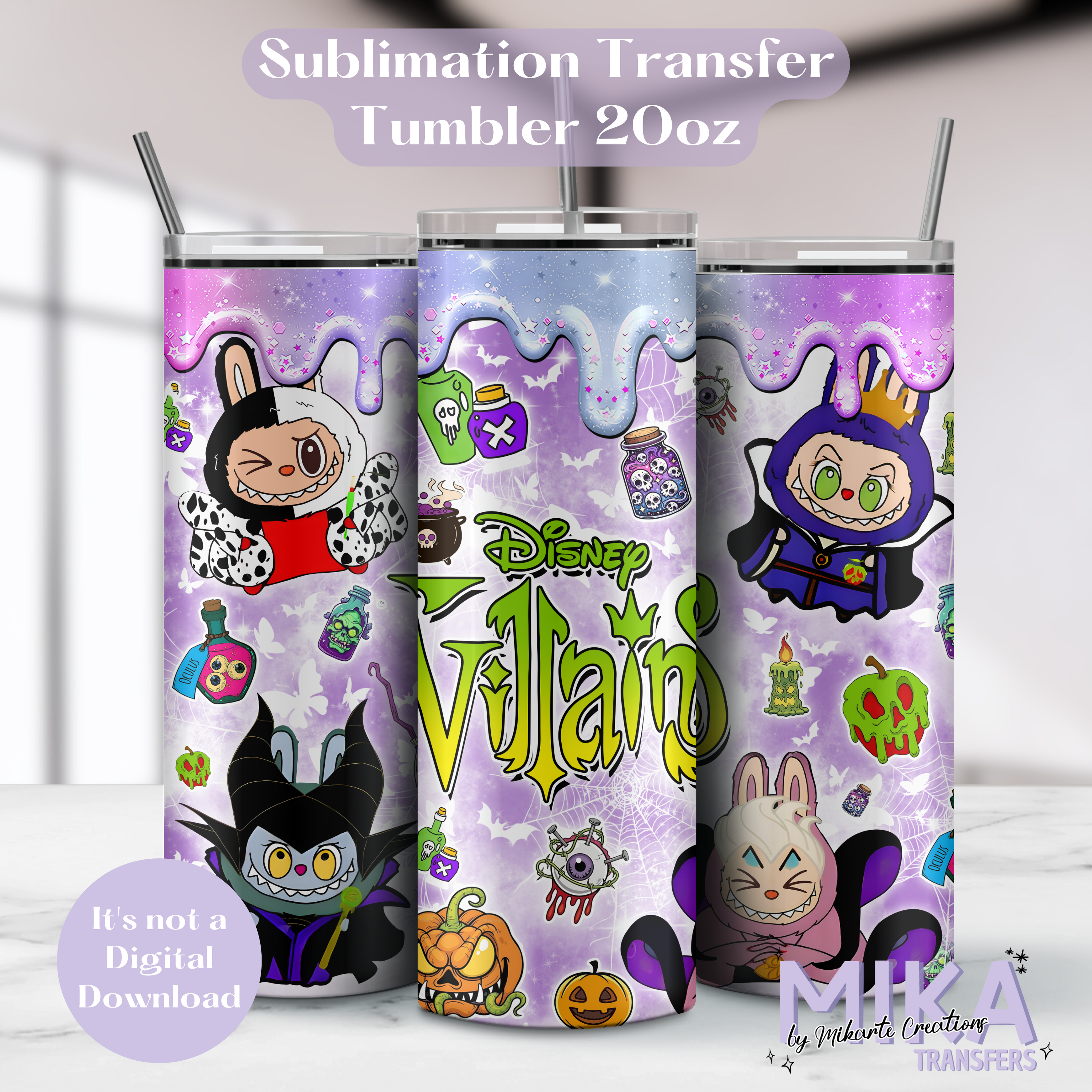 Bubu Villains | Transfer de sublimación para vaso térmico