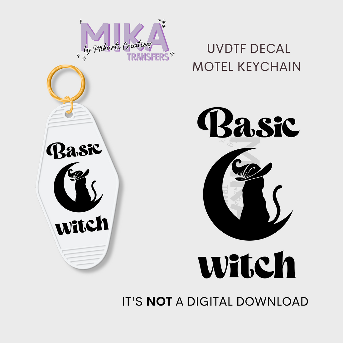 BASIC WITCH | UV DTF Decal