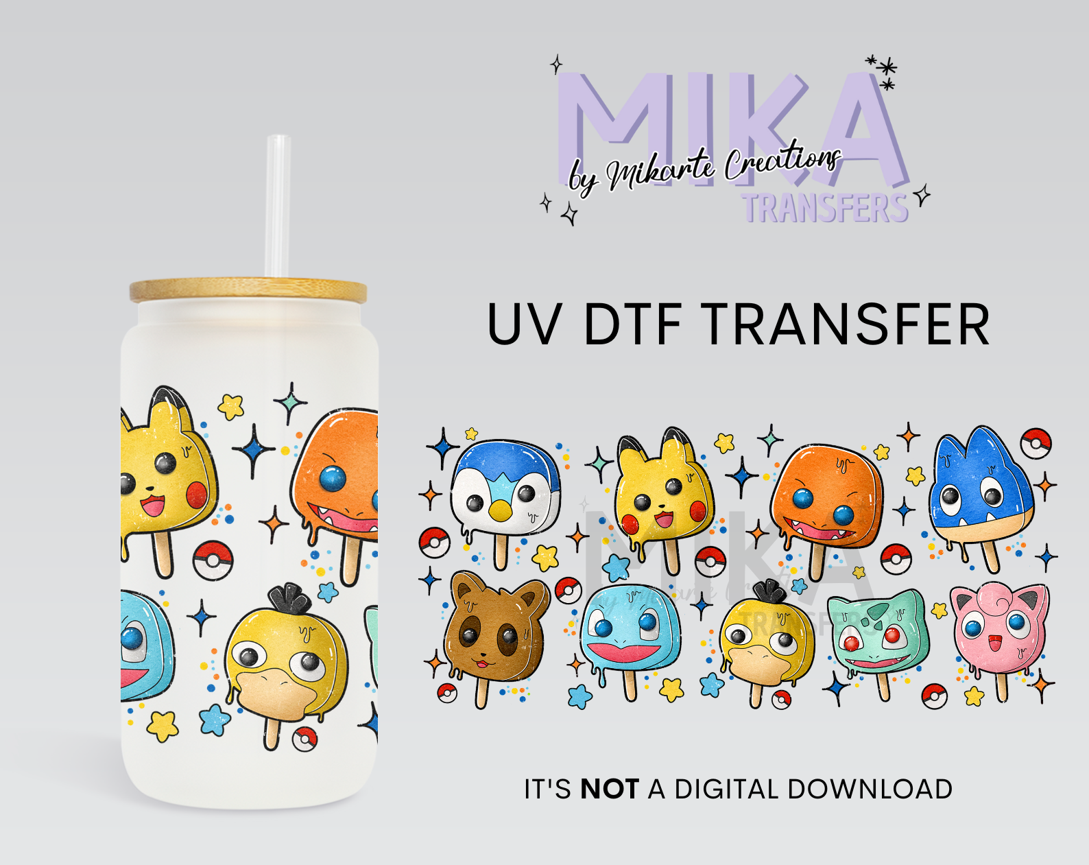 Animals popsicle | UV DTF Wrap