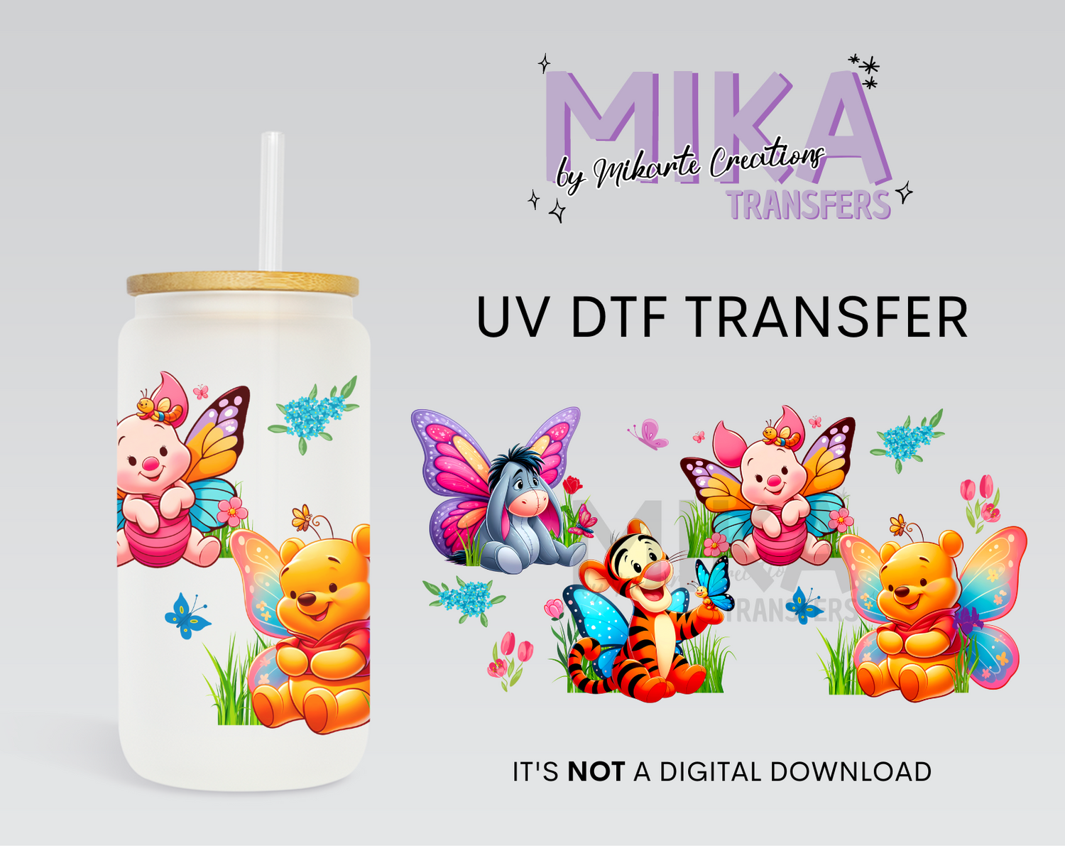 Butterfly Catoon | UV DTF Wrap