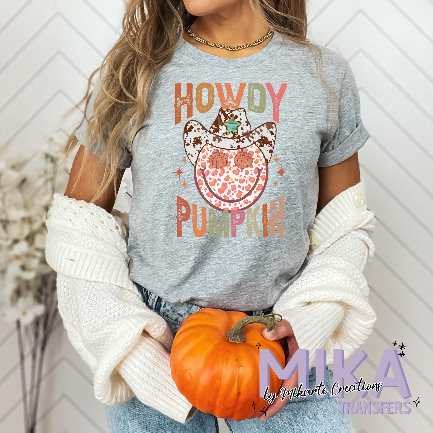 Retro Howdy Pumpkin | DTF Transfer