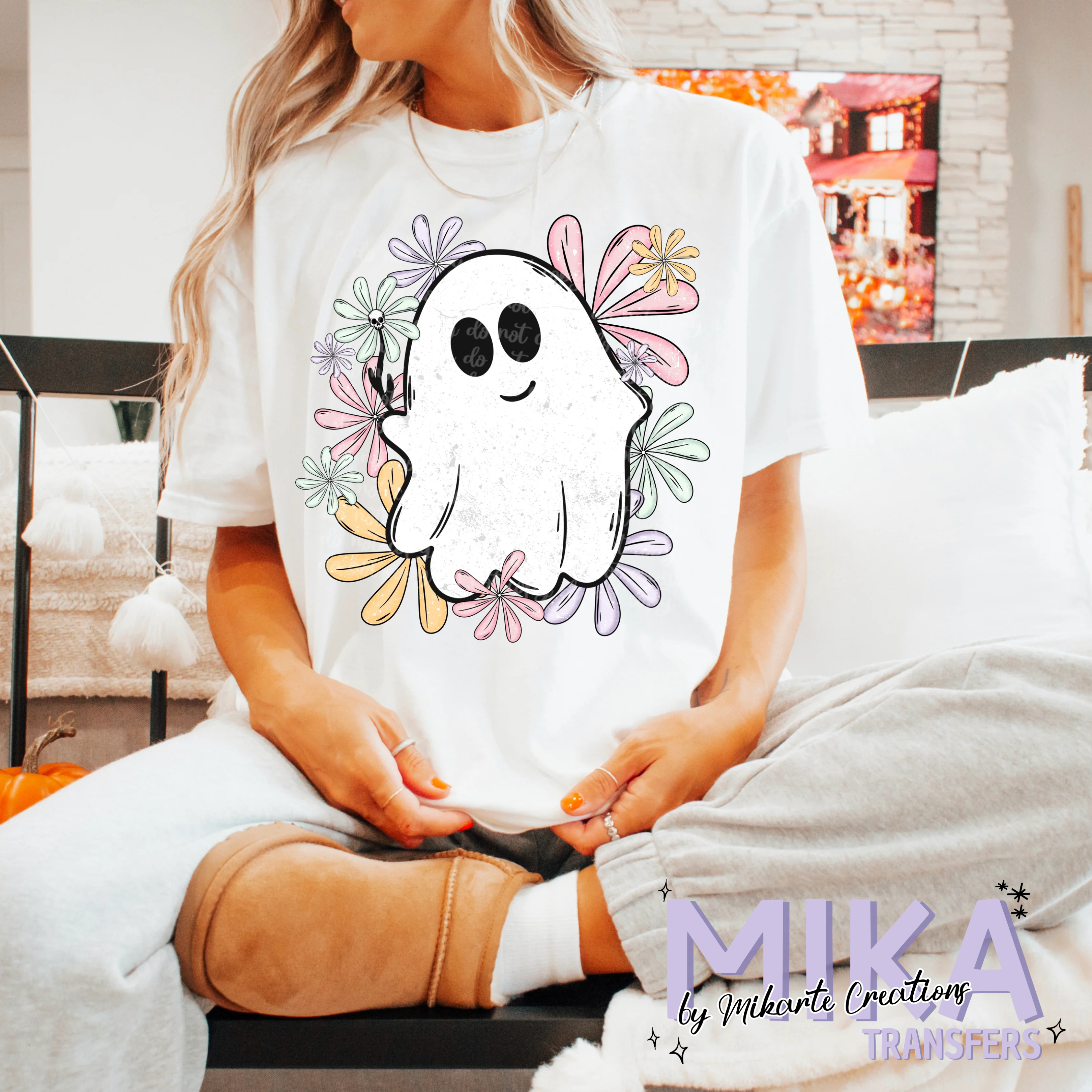 Pastel Floral Ghostie | DTF Transfer