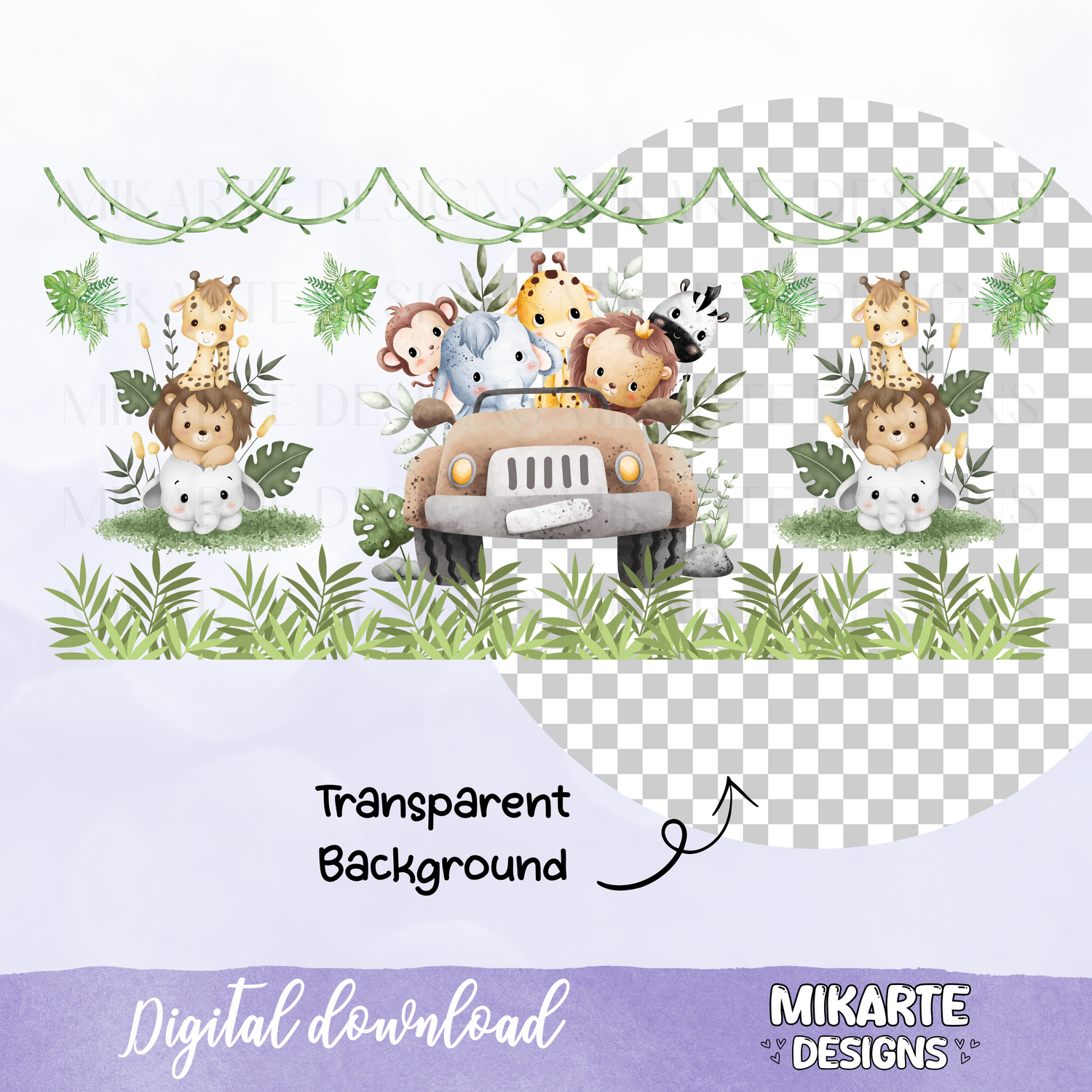 Baby Animals | 16oz Glass Can PNG Digital Design