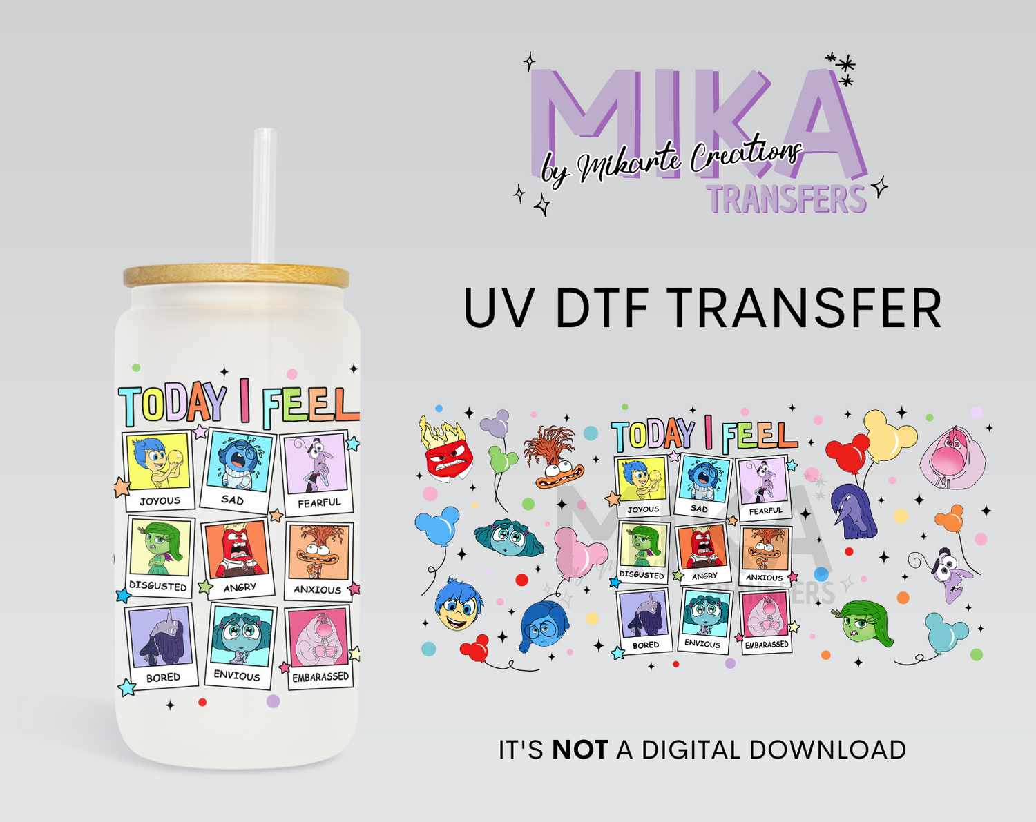 Today I Feel | UV DTF Wrap