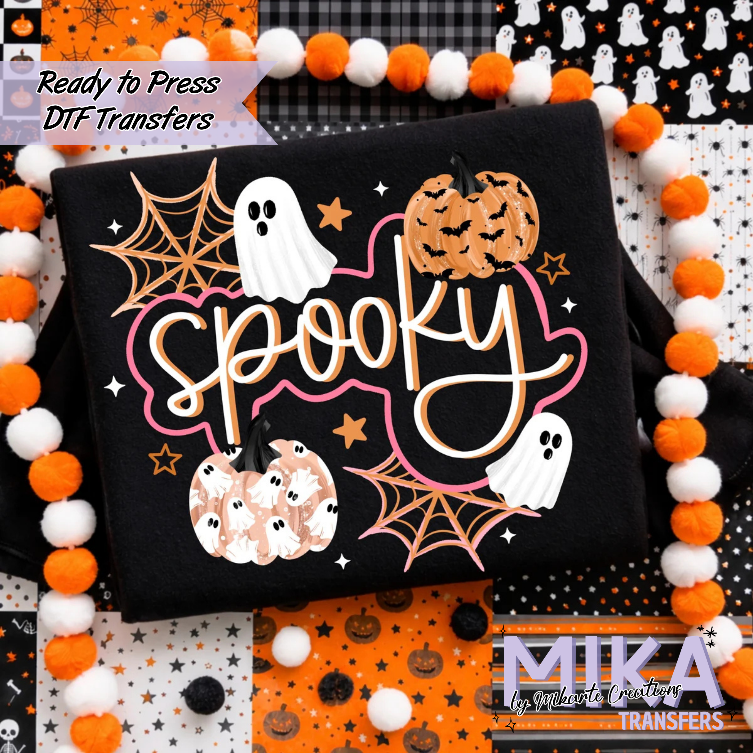 Spooky cursive Pumpkins | DTF Transfer