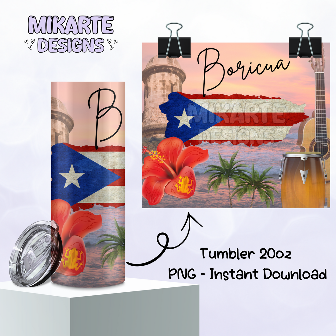 Boricua | Tumbler PNG Digital Design