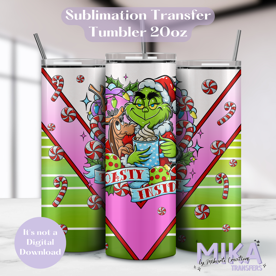 Toasty Grin | Tumbler Sublimation Transfer