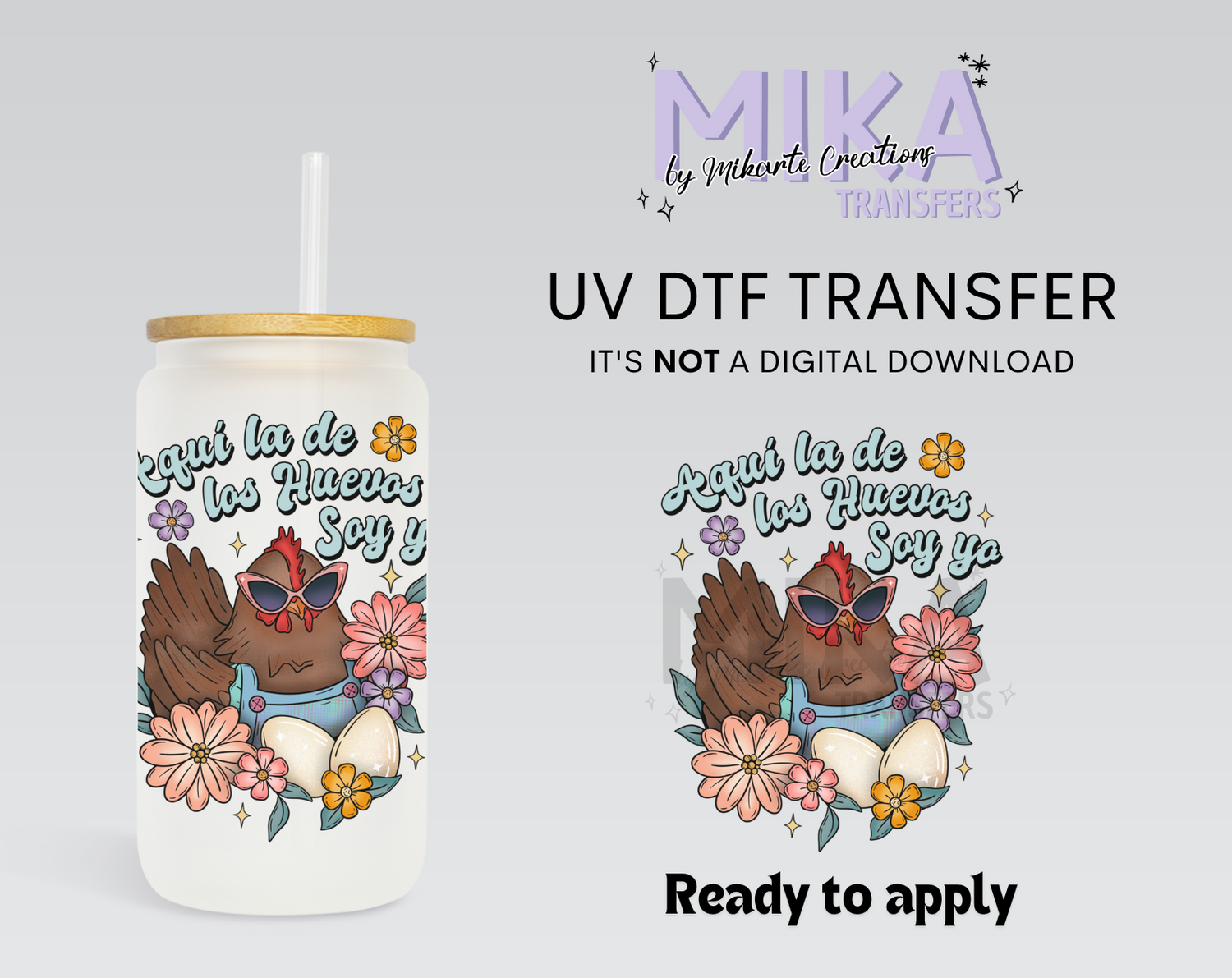 La de los Huevos | UV DTF Decal