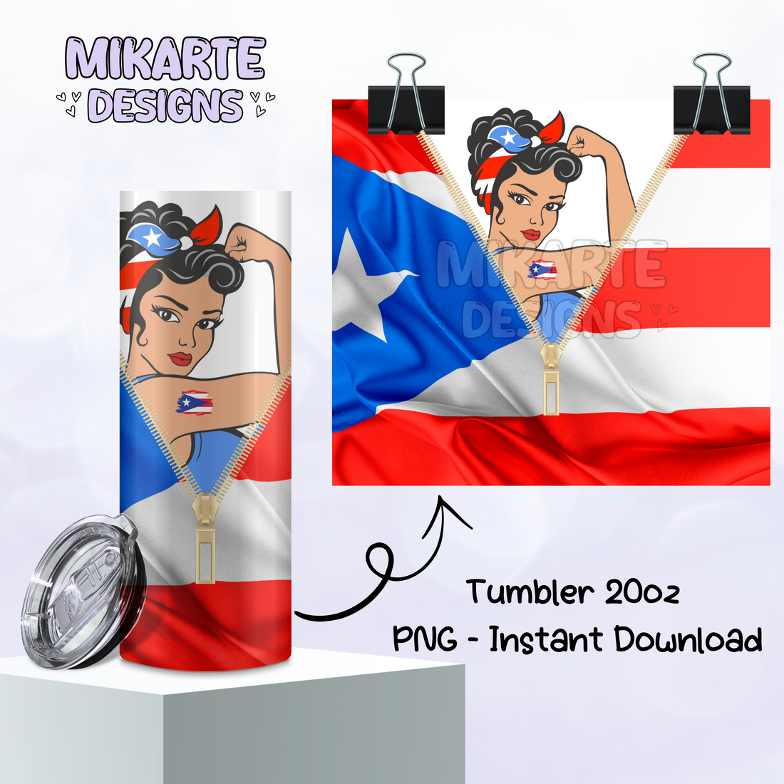 Chica Boricua | Tumbler PNG Digital Design