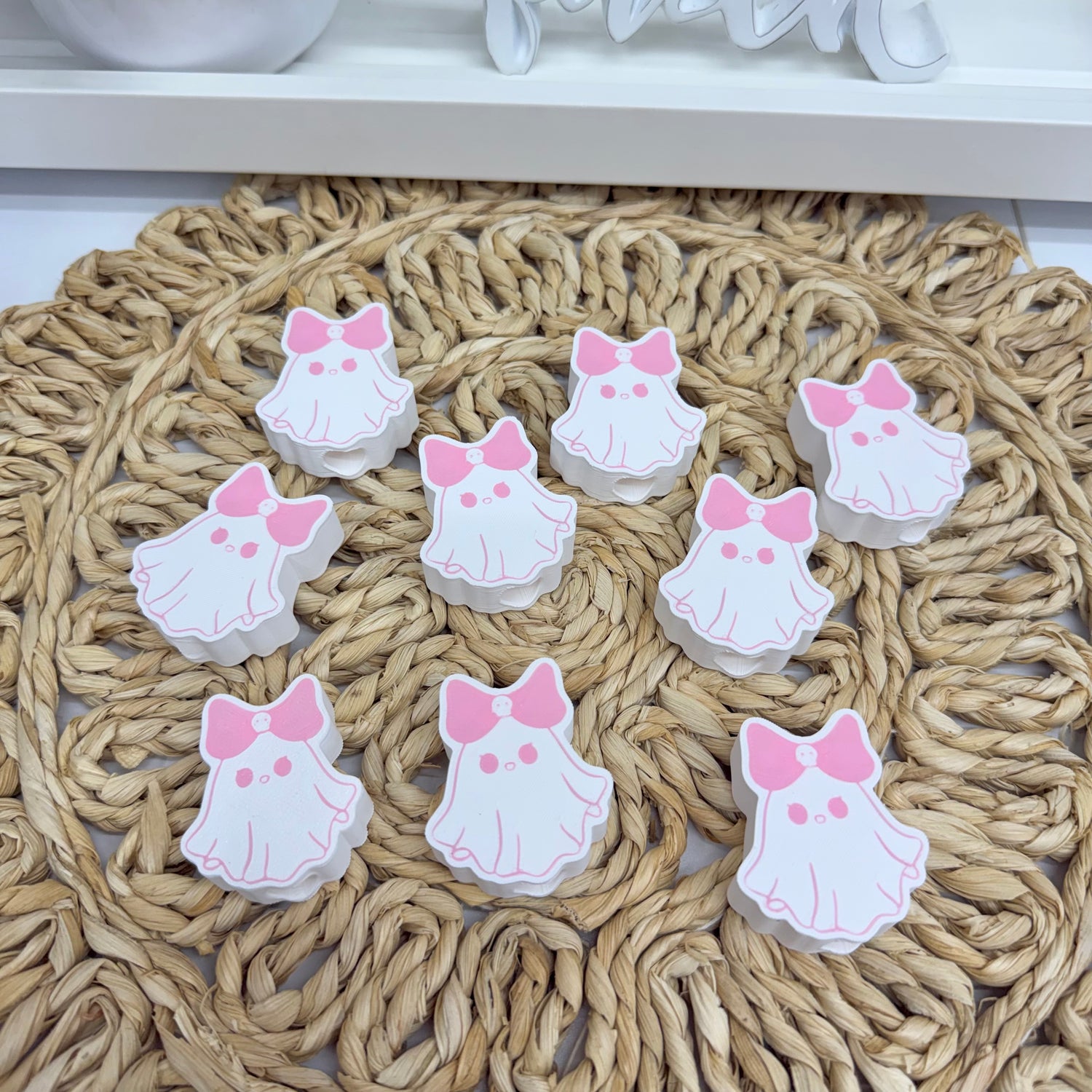Ghost Bow 3D Straw Topper