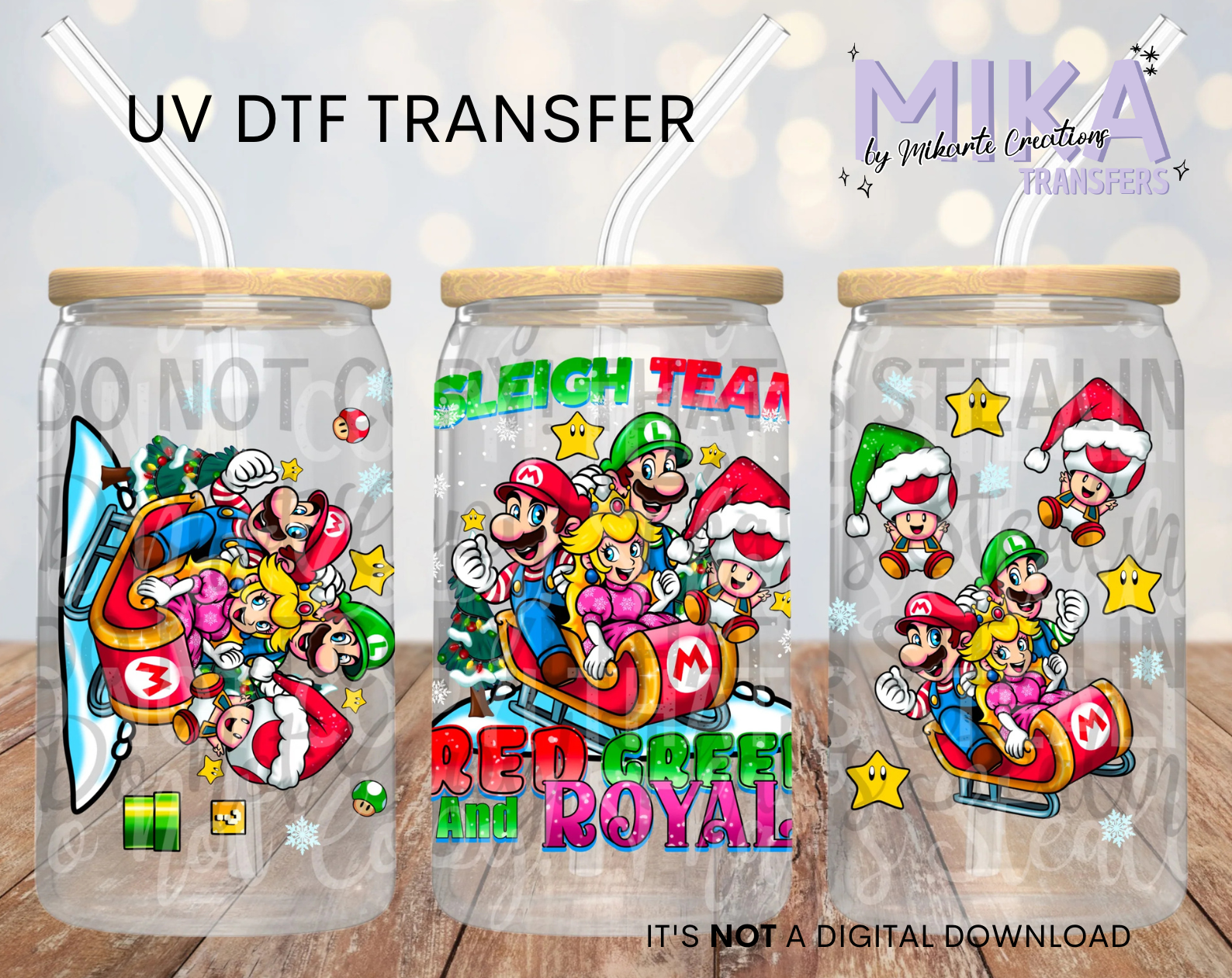 Red Green &amp; Royal | UV DTF