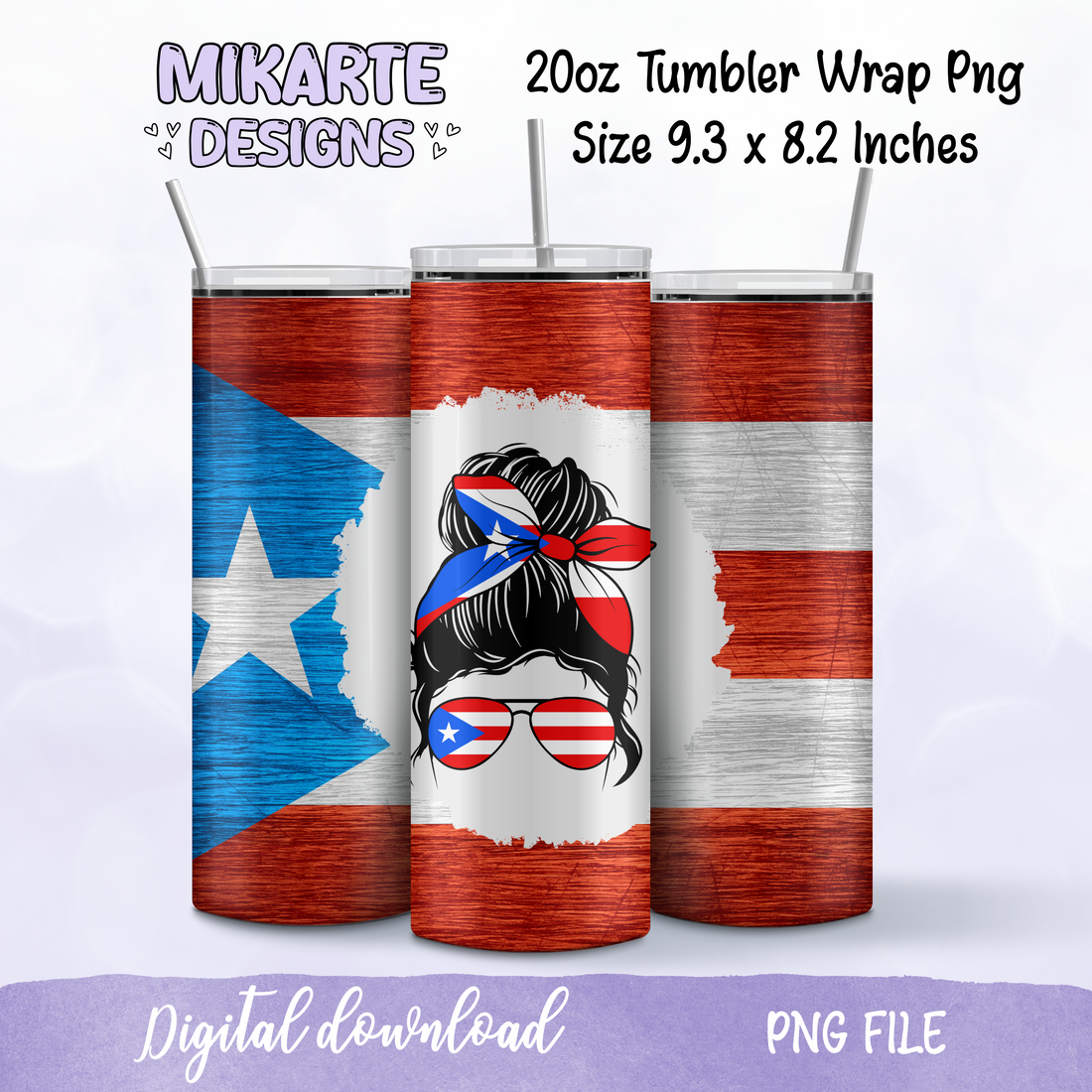 Chica Boricua | Tumbler PNG Digital Design