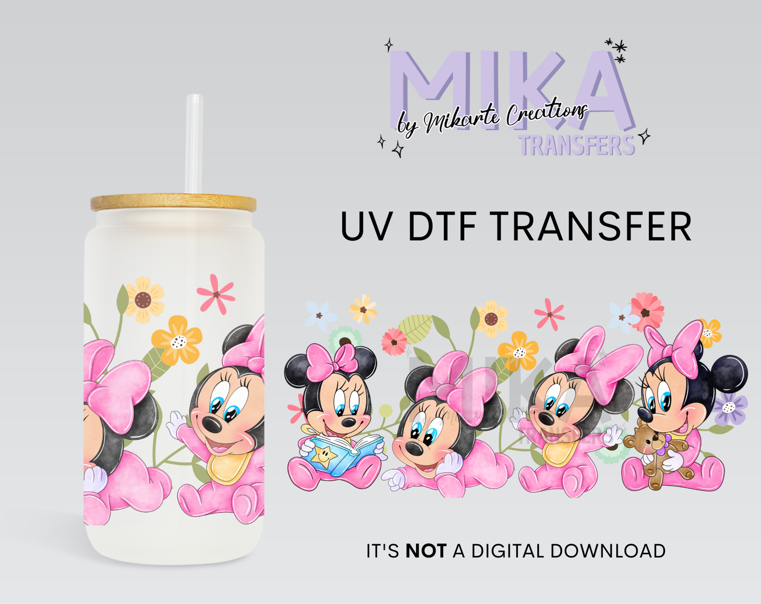 Baby Girl Mouse | UV DTF Wrap