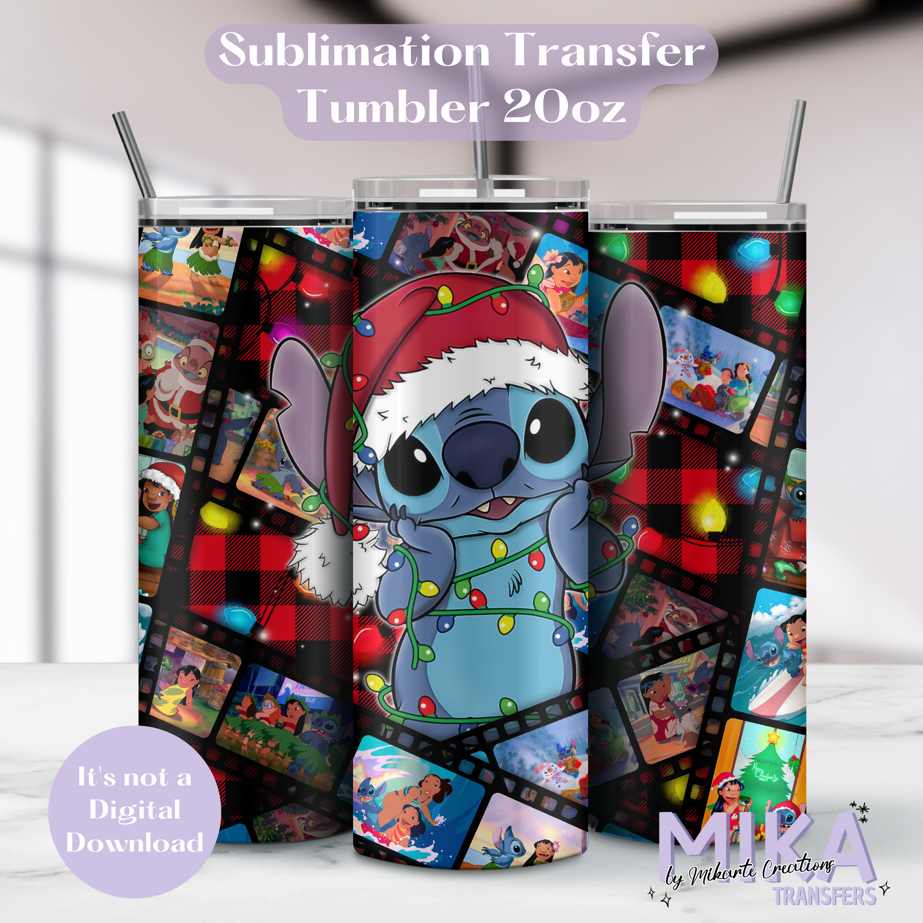 Movie Christmas | Tumbler Sublimation Transfer