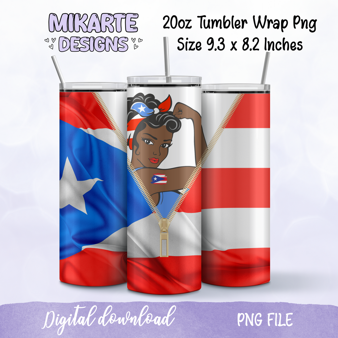 Chica Boricua | Tumbler PNG Digital Design