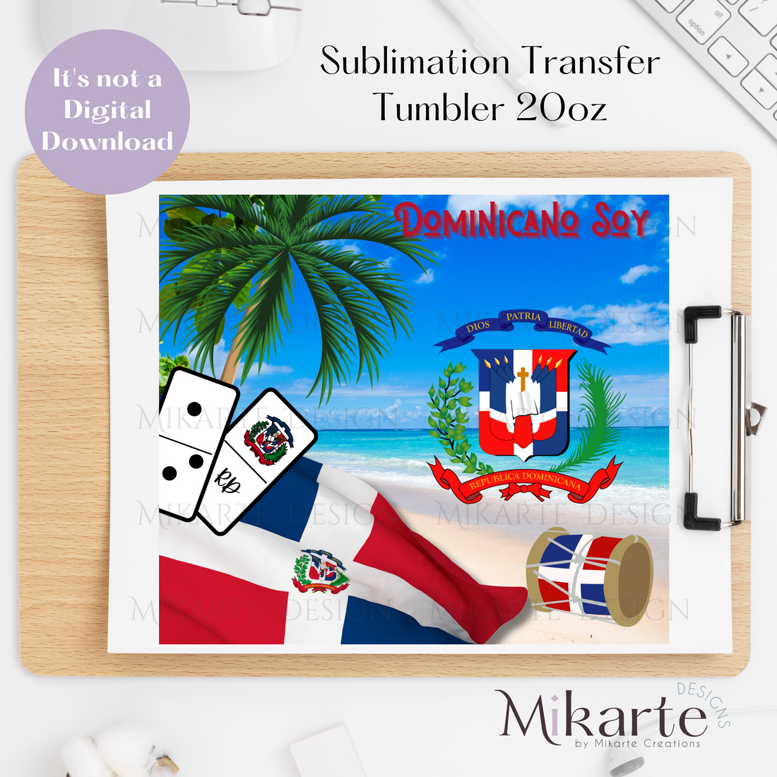 Dominicano Soy - Tumbler Sublimation Transfer