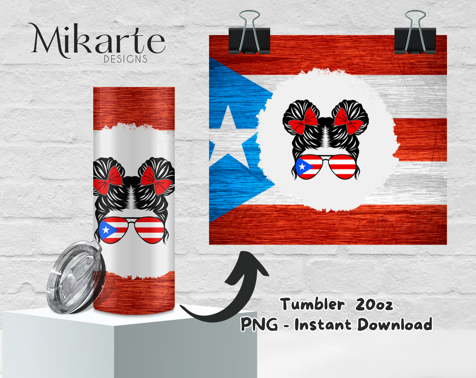 Chica Boricua | Diseño Tumbler