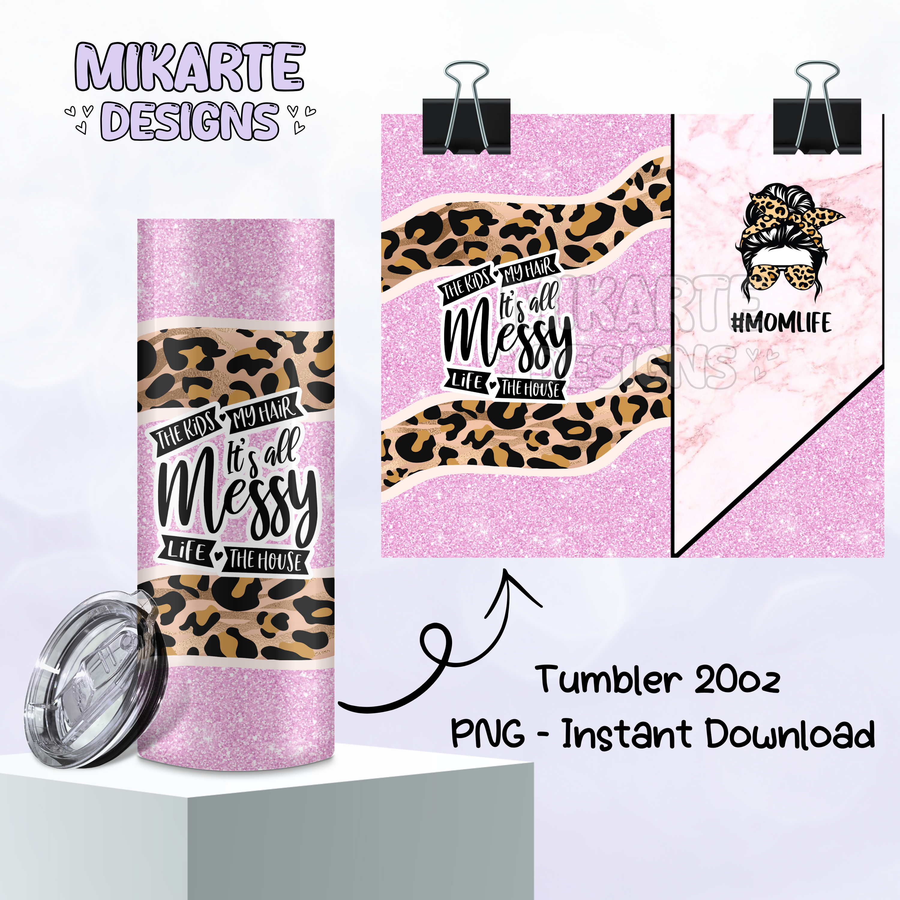 Vida de Mamá | Diseño Digital PNG para Vaso Térmico