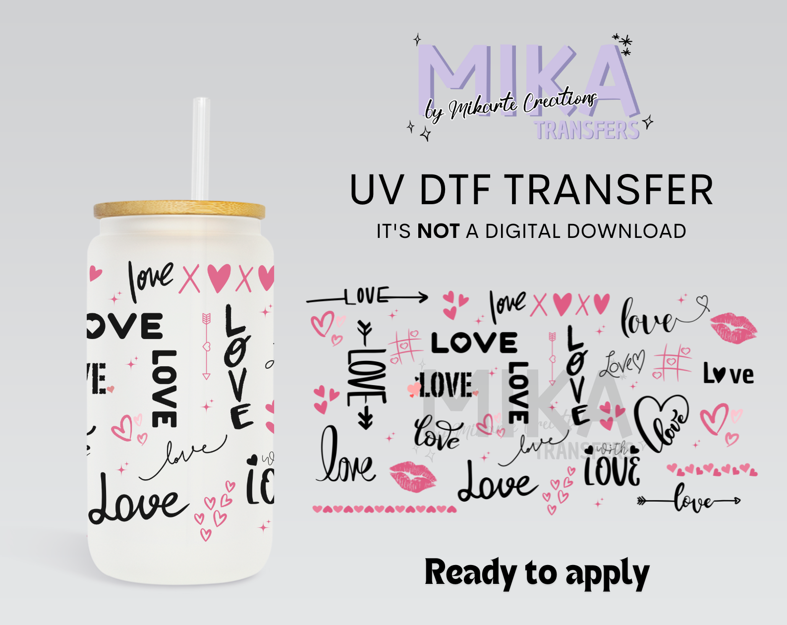 Valentines Day Love | UV DTF