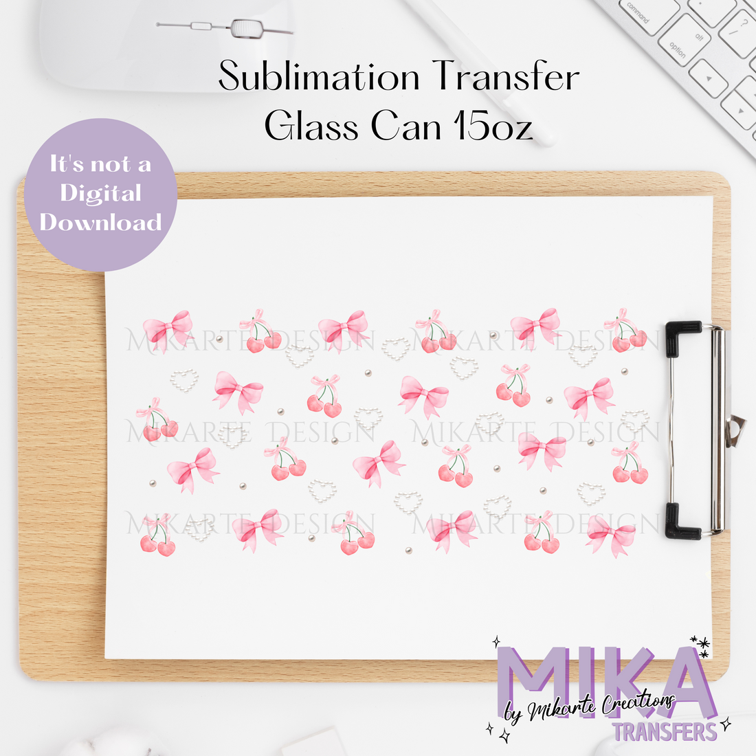 Coquette Girly | Glass Can Sublimation Transfer