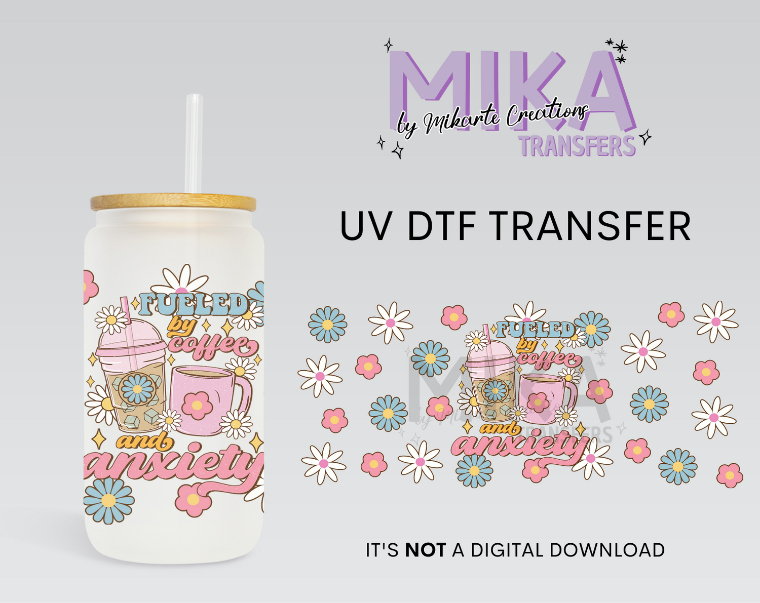 Fueled by Coffee | UV DTF Wrap