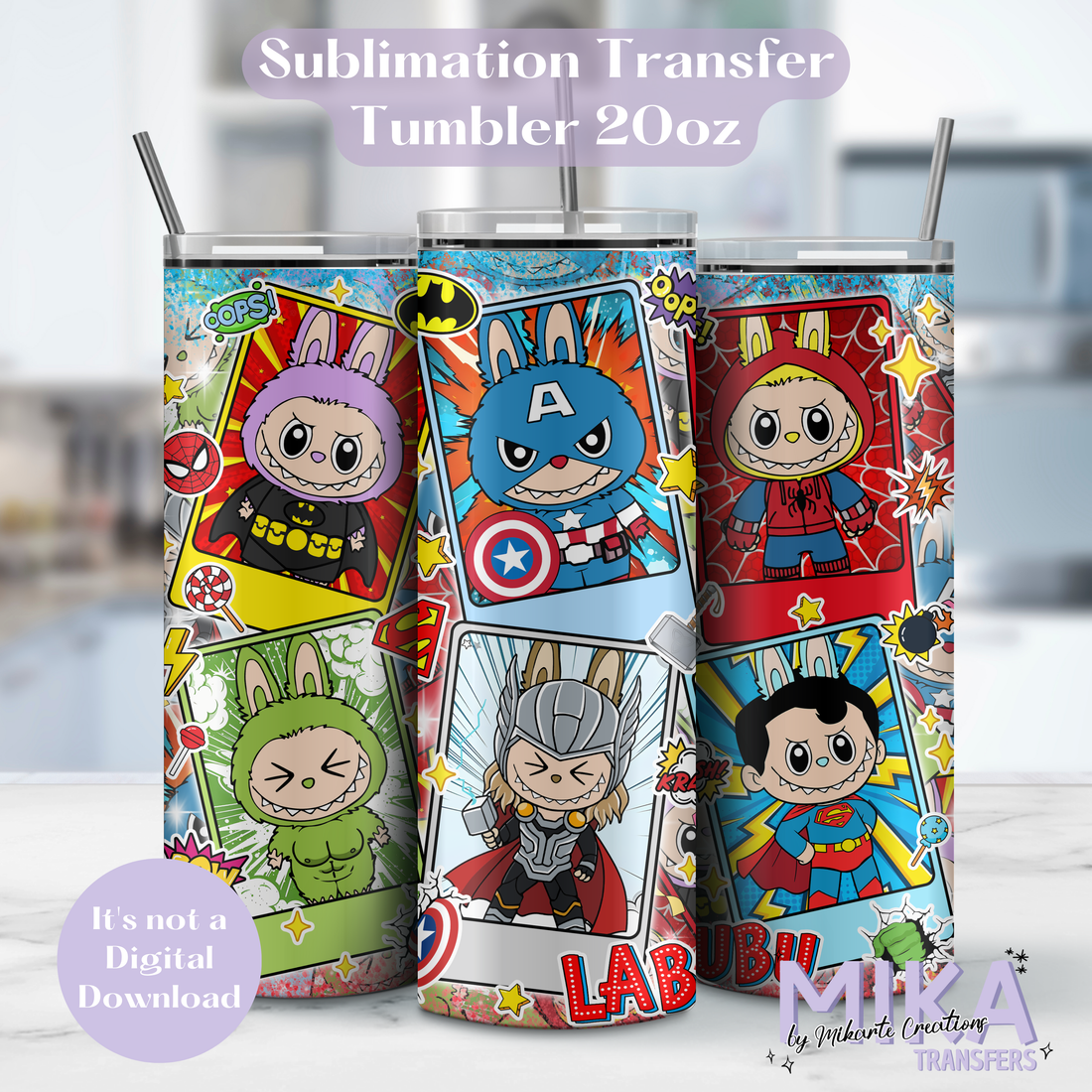 Bubu Superhero | Tumbler Sublimation Transfer