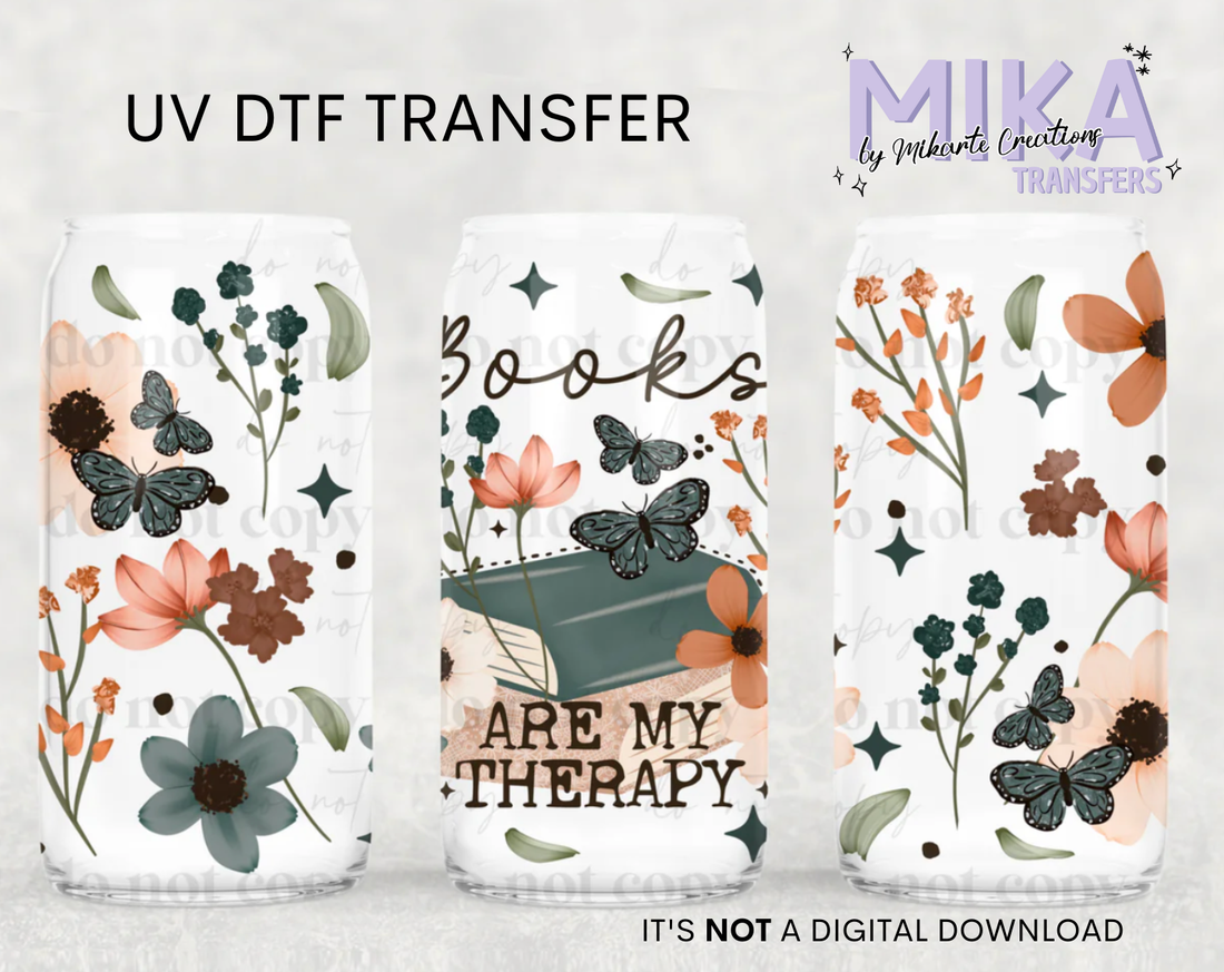 Books are my Therapy | UV DTF