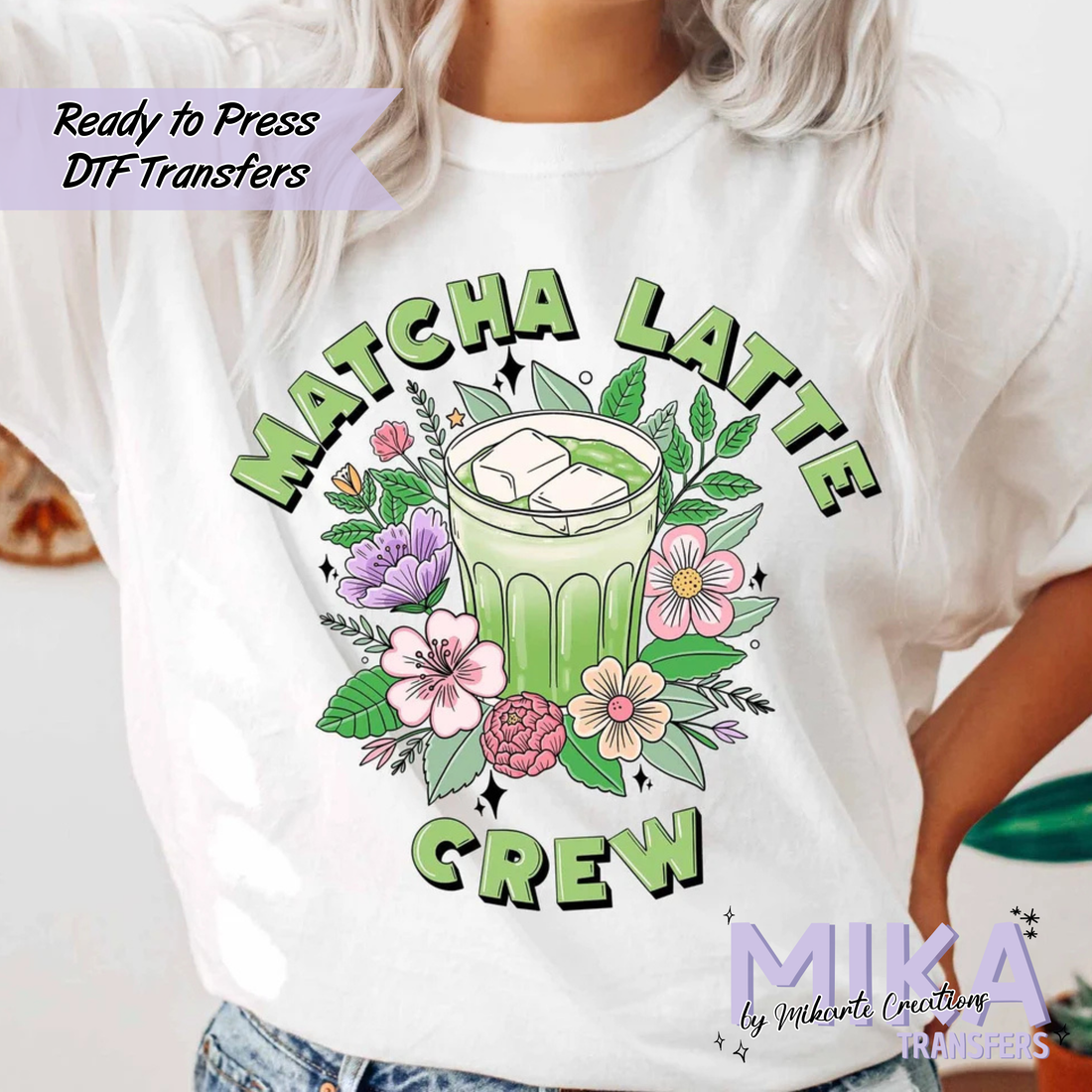 Matcha Latte Crew | DTF transfers