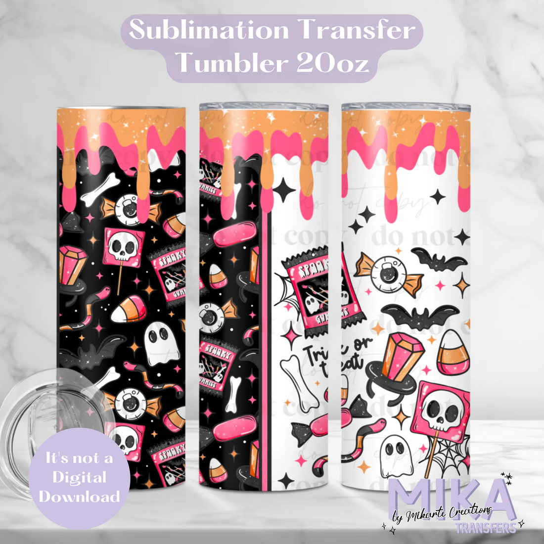 Trick ot Treat | Tumbler Sublimation Transfer