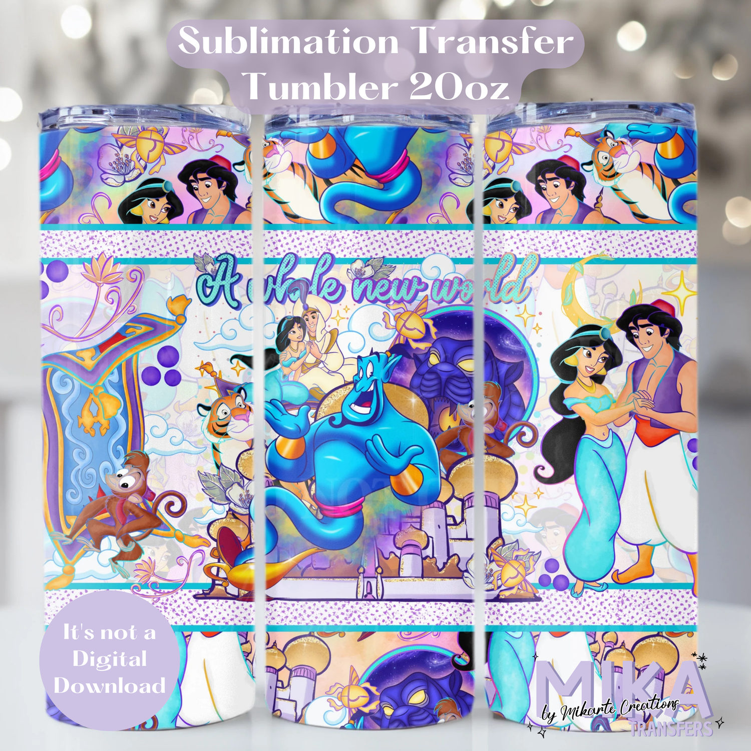 A whole new world | Tumbler Sublimation Transfer