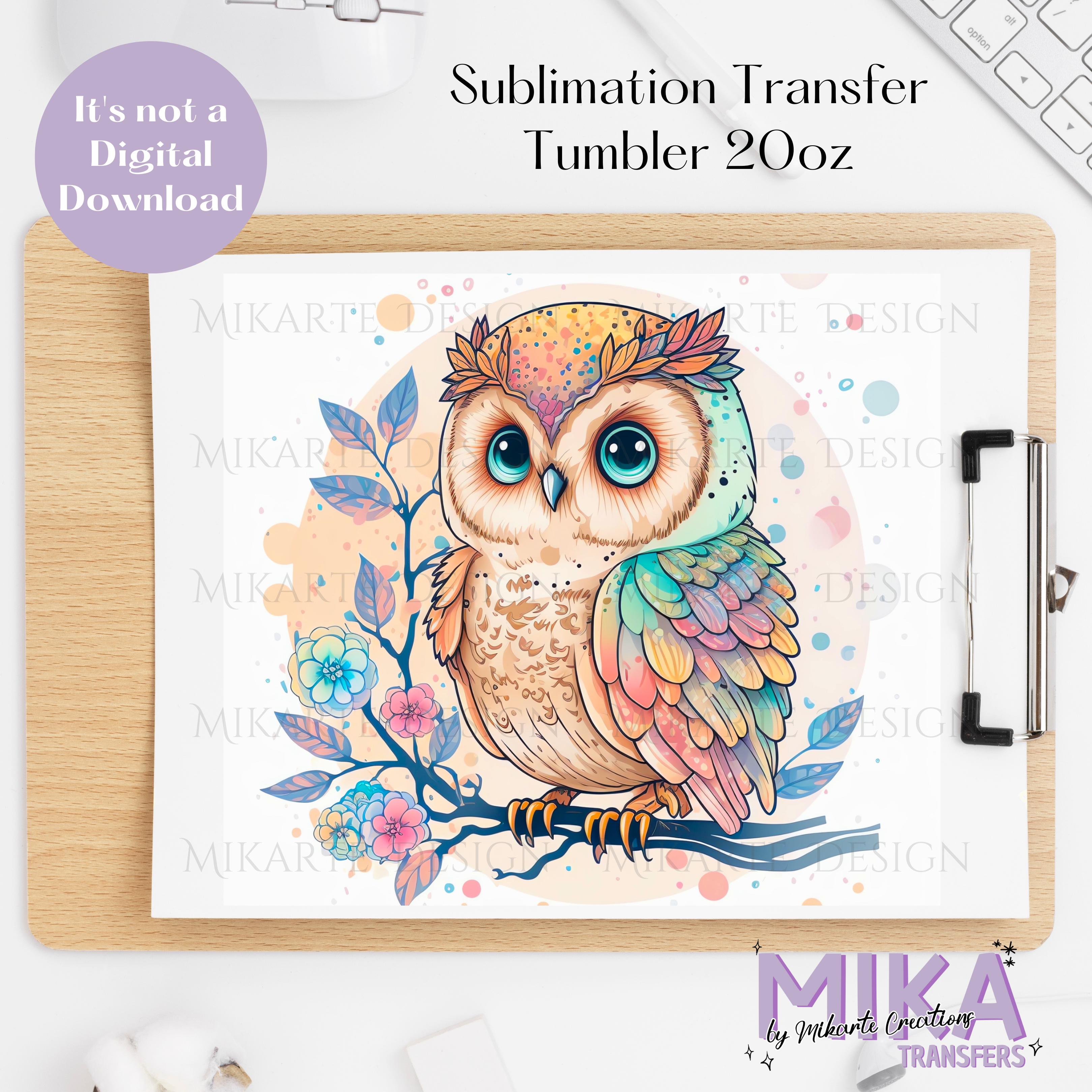 Owl Cute | Tumbler Sublimation Transfers