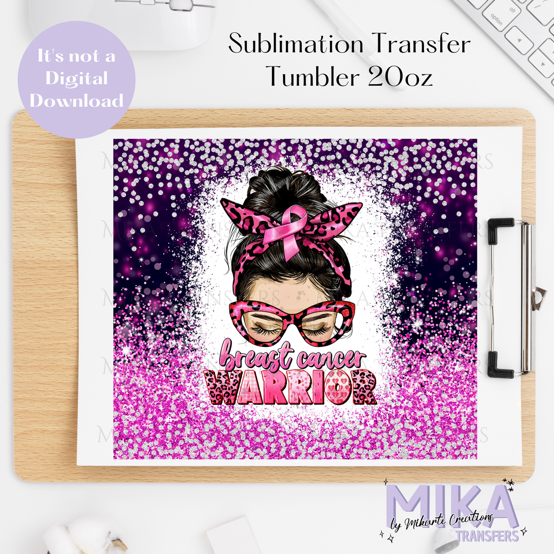 Breast Cancer  - Tumbler Sublimation Transfer
