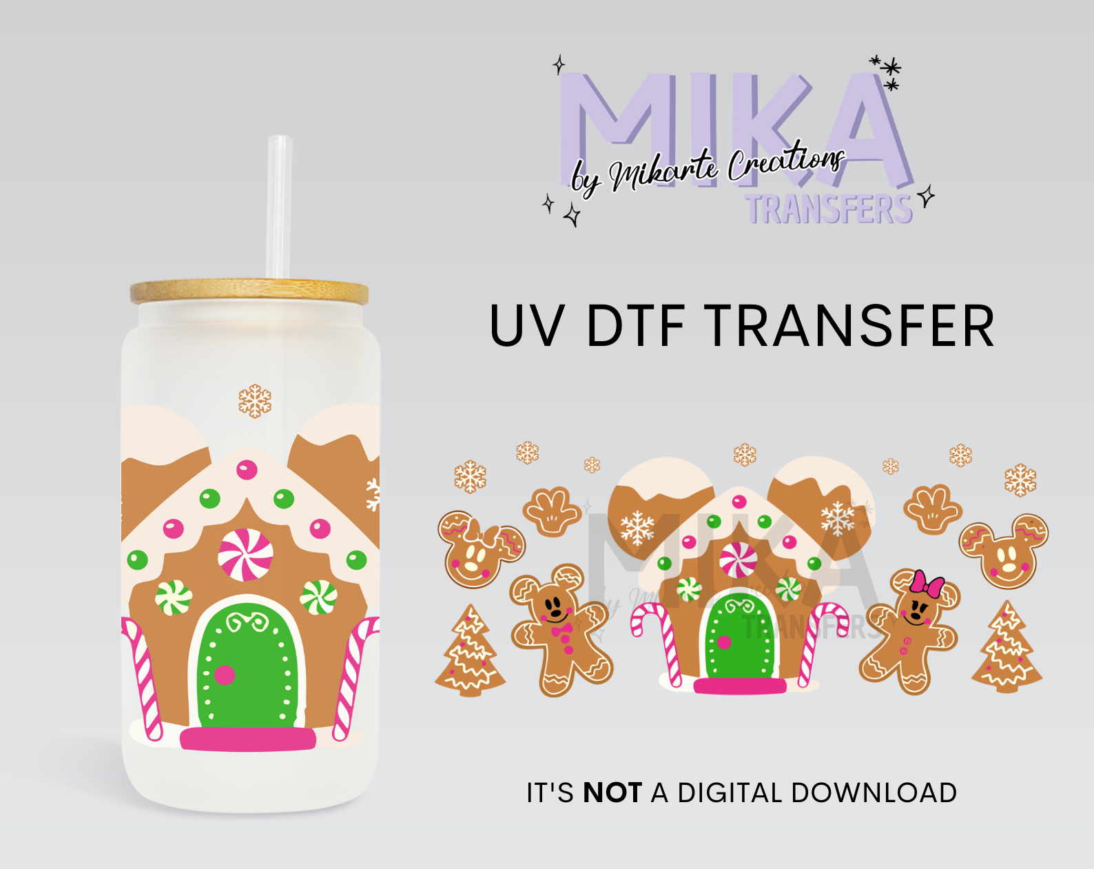 Mouse Christmas Cookies | UV DTF Wrap