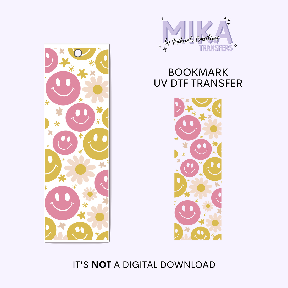 Happy Face | Bookmark UV DTF