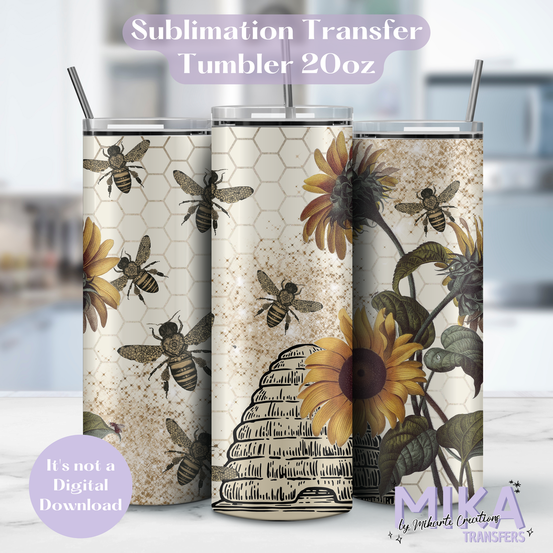 Bees | Tumbler Sublimation Transfer