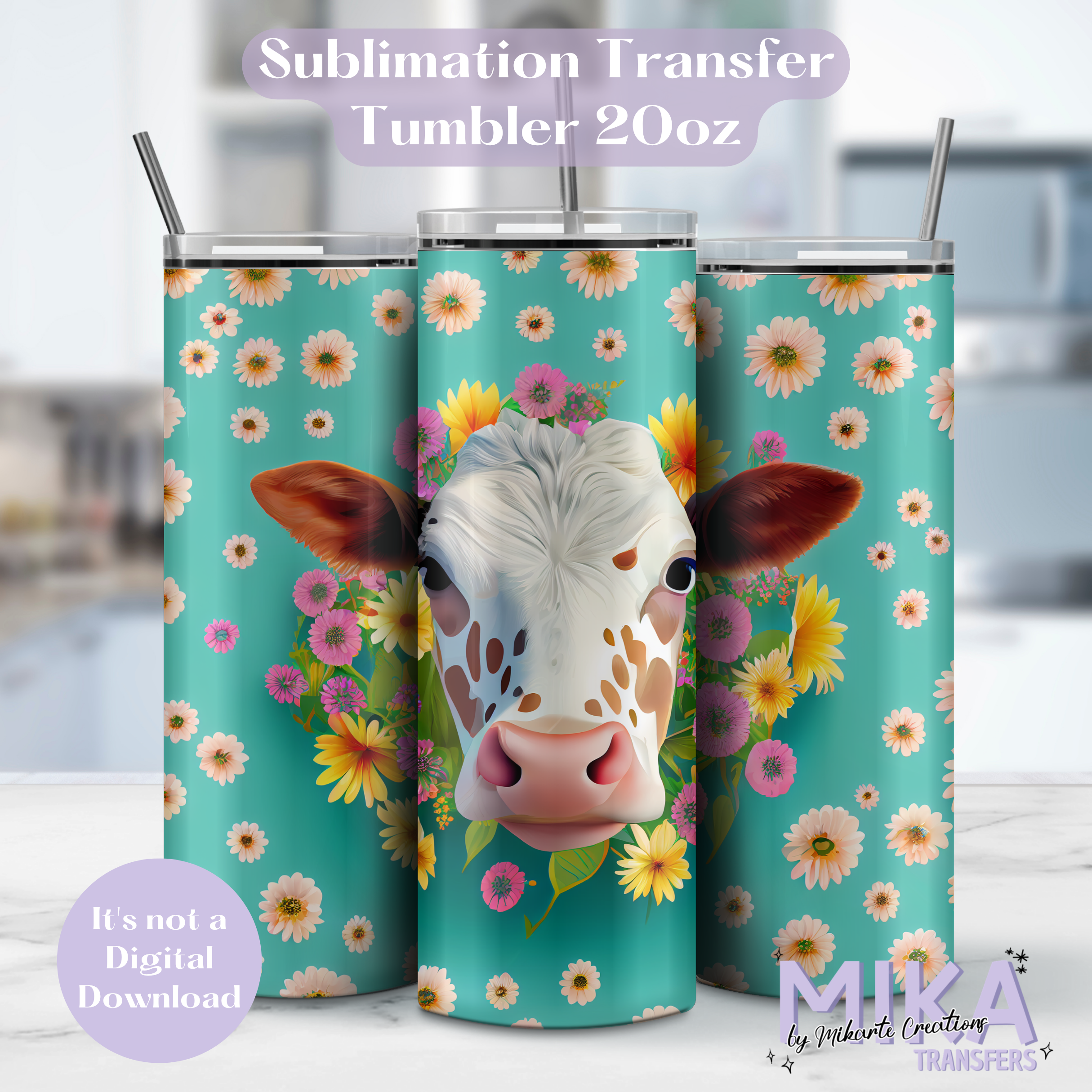 Cow | Tumbler Sublimation Transfer