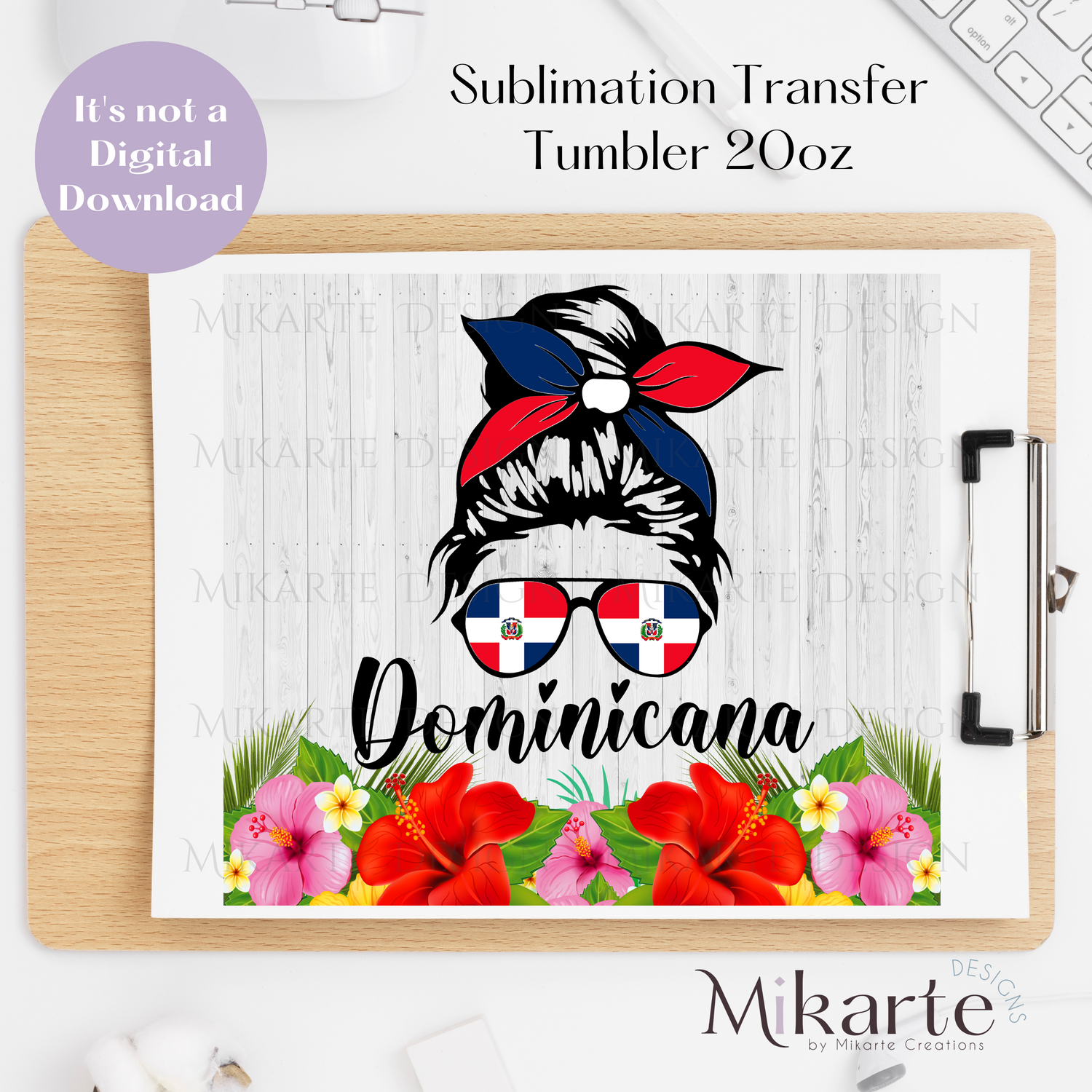 Dominicana  - Tumbler Sublimation Transfer